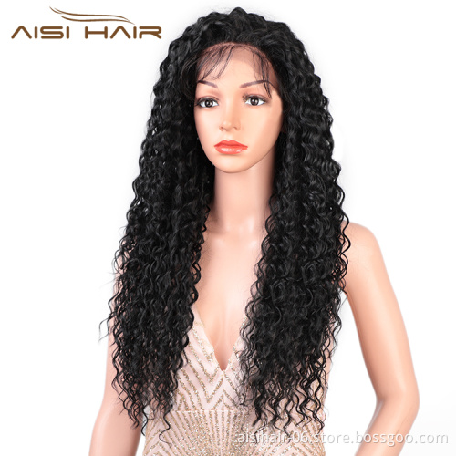 Afro Kinky Curly Wave Long Wavy Deep Wave Front Lace Natural Black Wig Lace Frontal Wig 13x6 Hair Wigs For Black Women